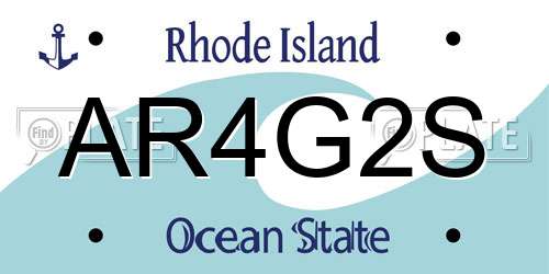 AR4G2S Rhode Island License Plate