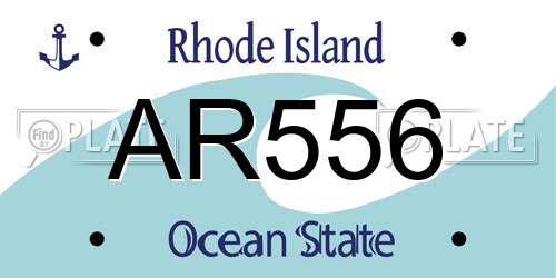 AR556 Rhode Island License Plate