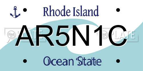 AR5N1C Rhode Island License Plate