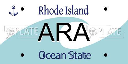 ARA Rhode Island License Plate