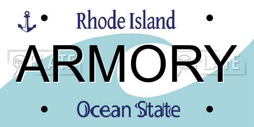 ARMORY Rhode Island License Plate