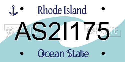 AS2I175 Rhode Island License Plate