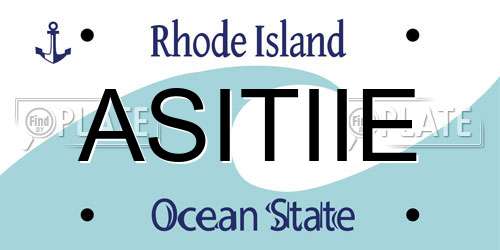ASITIIE Rhode Island License Plate