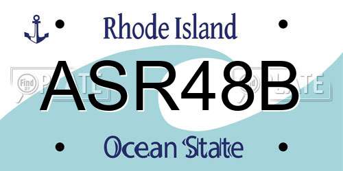 ASR48B Rhode Island License Plate