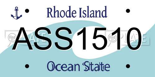 ASS1510 Rhode Island License Plate