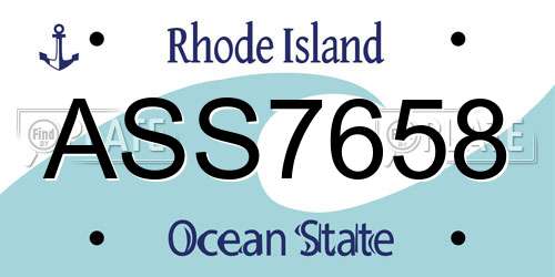 ASS7658 Rhode Island License Plate
