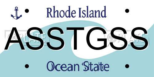 ASSTGSS Rhode Island License Plate