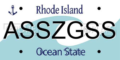ASSZGSS Rhode Island License Plate