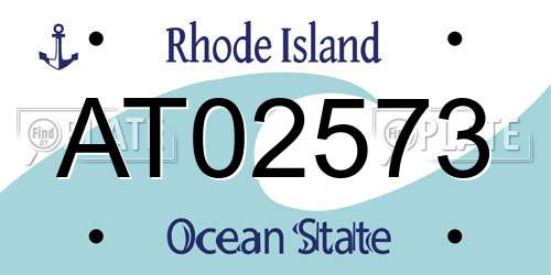 AT02573 Rhode Island License Plate