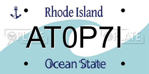 AT0P7I Rhode Island License Plate