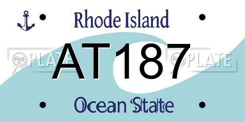 AT187 Rhode Island License Plate