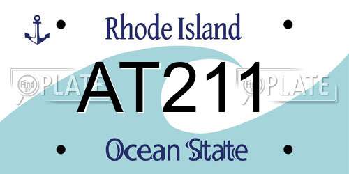 AT211 Rhode Island License Plate