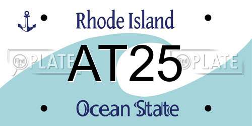 AT25 Rhode Island License Plate