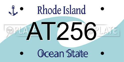 AT256 Rhode Island License Plate
