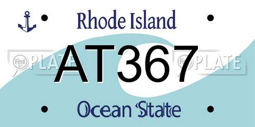 AT367 Rhode Island License Plate