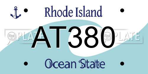 AT380 Rhode Island License Plate