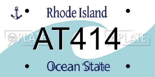AT414 Rhode Island License Plate