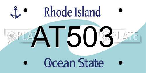 AT503 Rhode Island License Plate
