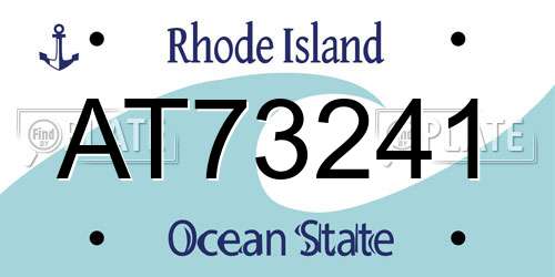 AT73241 Rhode Island License Plate