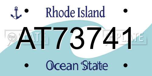 AT73741 Rhode Island License Plate