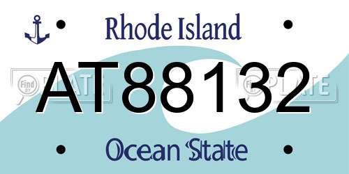 AT88132 Rhode Island License Plate