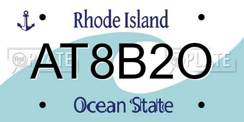 AT8B2O Rhode Island License Plate