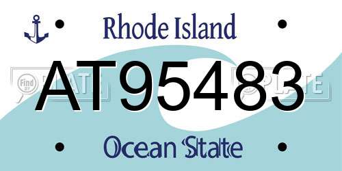 AT95483 Rhode Island License Plate