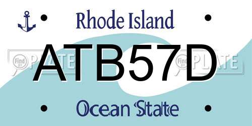 ATB57D Rhode Island License Plate