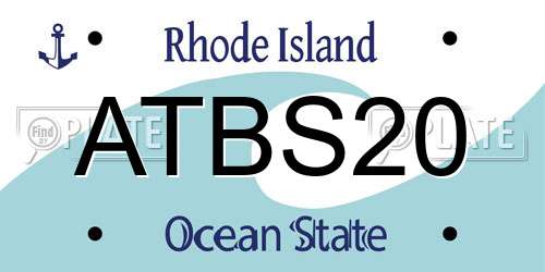 ATBS20 Rhode Island License Plate