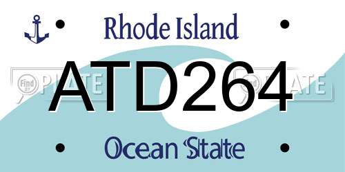 ATD264 Rhode Island License Plate