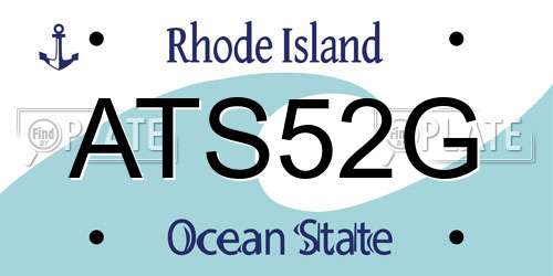 ATS52G Rhode Island License Plate