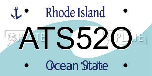 ATS52O Rhode Island License Plate