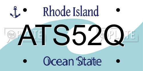 ATS52Q Rhode Island License Plate