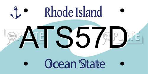ATS57D Rhode Island License Plate