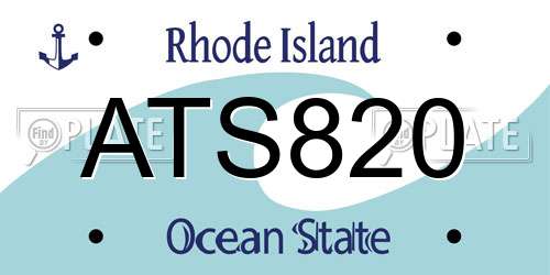 ATS820 Rhode Island License Plate