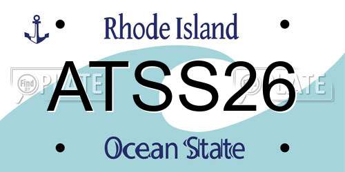 ATSS26 Rhode Island License Plate