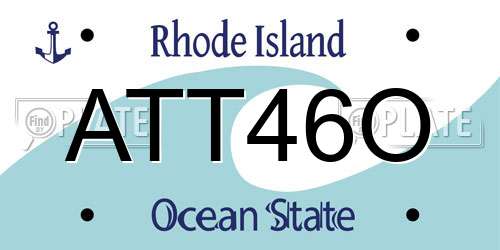 ATT46O Rhode Island License Plate