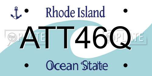 ATT46Q Rhode Island License Plate