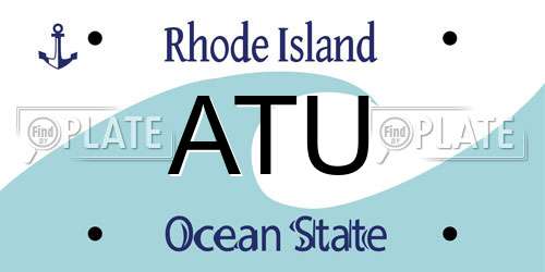 ATU Rhode Island License Plate