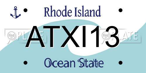 ATXI13 Rhode Island License Plate