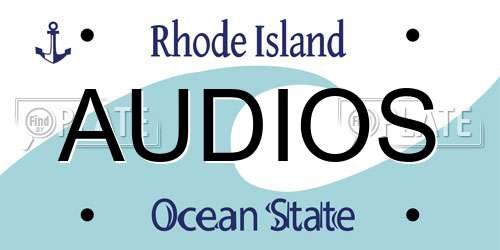 AUDIOS Rhode Island License Plate