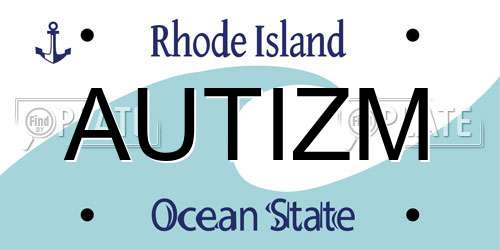 AUTIZM Rhode Island License Plate