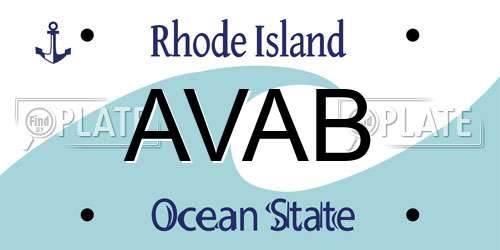AVAB Rhode Island License Plate