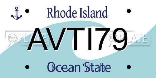 AVTI79 Rhode Island License Plate