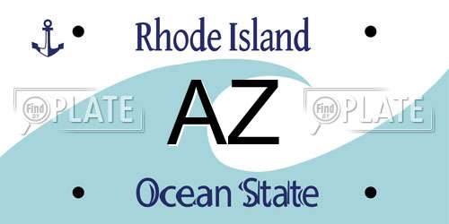 AZ Rhode Island License Plate