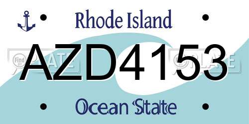 AZD4153 Rhode Island License Plate