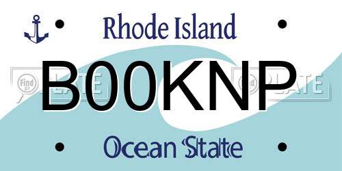 B00KNP Rhode Island License Plate