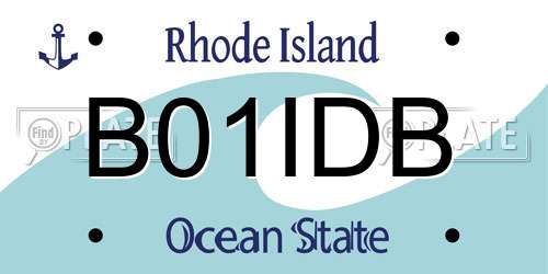 B01IDB Rhode Island License Plate