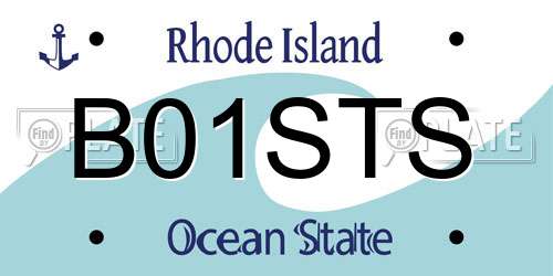 B01STS Rhode Island License Plate