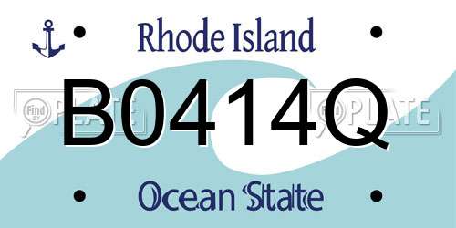 B0414Q Rhode Island License Plate